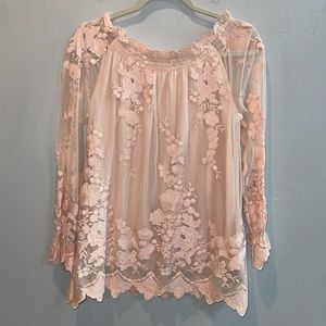 Link floral laced blouse